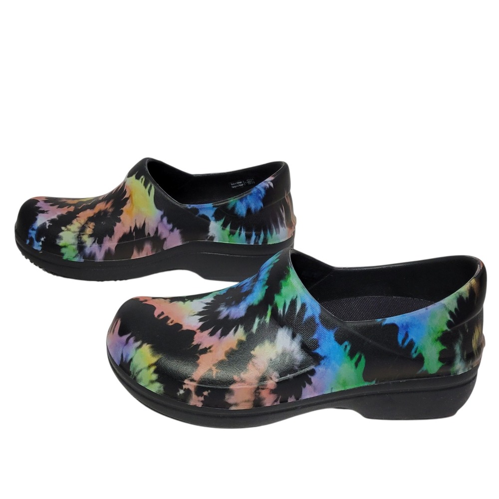 Crocs Neria Pro II‎ Work Clogs Womens Size 6 Black Tie Dye Slip Resistant 205385 - Picture 11 of 14